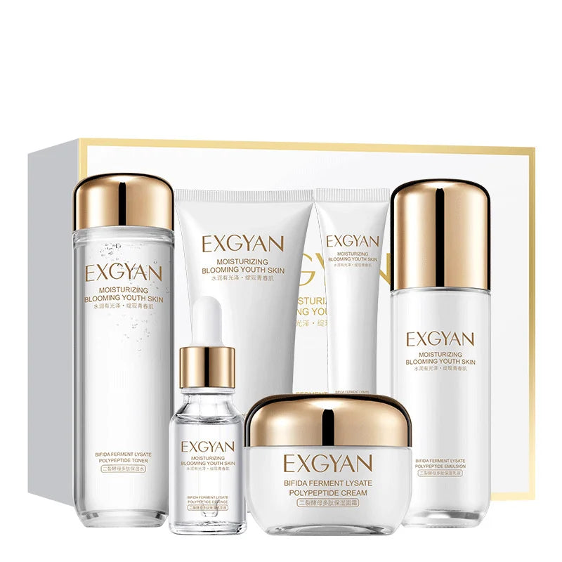 Repair Skin Care Set 6PCS Face Cream Cleanser Toner Eye Cream Yeast Niacinamide Serum Moisturizing Brighten Oil Control...