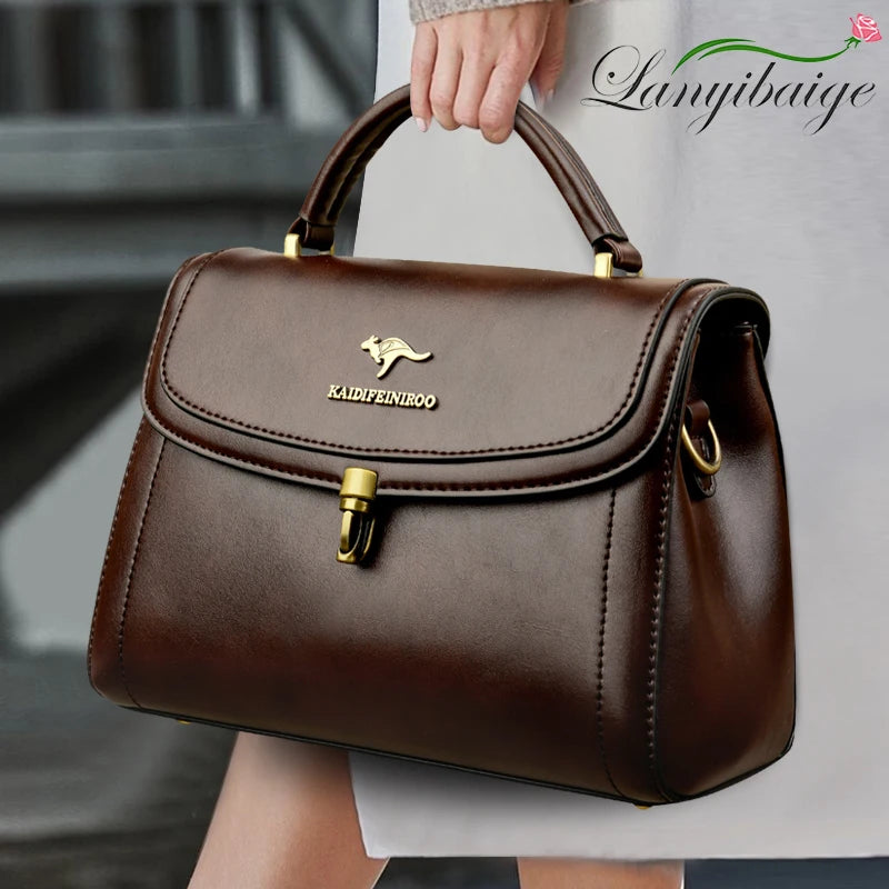 High Quality Leather Shoulder Crossbody Bags for Women 2024 Ladies Luxury Designer Fashion Handbags Female Messenger Sac...