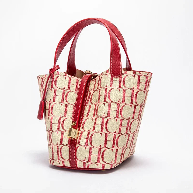 CH Large Capacity Commuter Travel Handbag Luxury Brand Fashion Texture Letter Printed Women's Shoulder Bag | Kimlud...