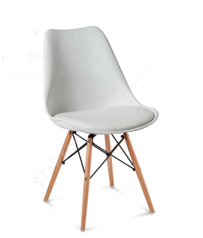 Pure White Nordic Style Oak Panel Queen Bed Frame Steel Frame Cama Modern Bed Queen Size Bed | Kimlud Luxury Bed