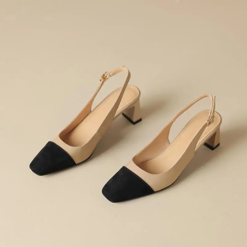 MORAZORA Big Size 34-43 New Genuine Leather Shoes Women Sandals Slingbacks Summer Shoes High Heels Party Wedding Shoes - Kimlud