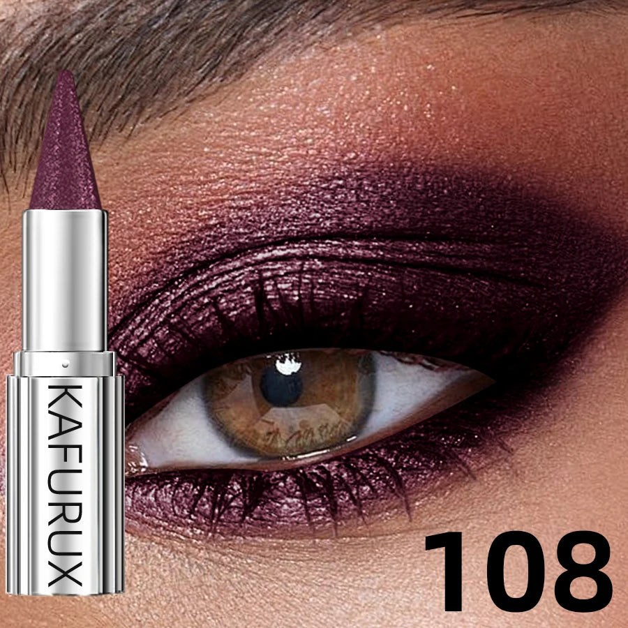 12 Colors Metallic White Black Purple Eyeshadow Pencil Glitter 1pc Liner Pen Highligter Long Lasting Blue Cream Eye...