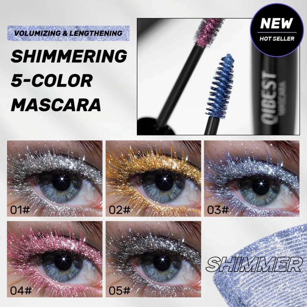 Color Mascara Eyelashes Lengthening Silk Fiber Natural Waterproof Curling Long Lasting Black Purple Silver Stage Eyes...
