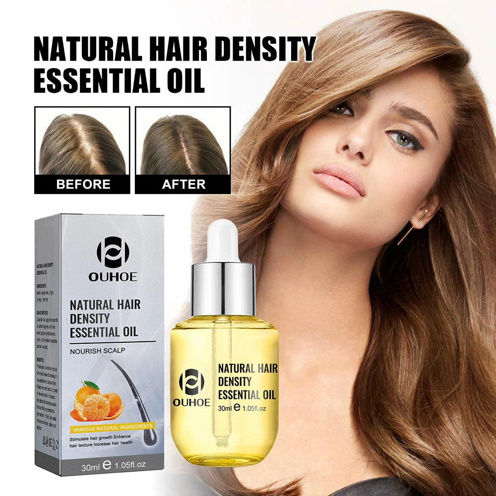 Natural Hair Growth Essential Oil Ginger Essence Hair Regrowth Thicken Hair Treatment Anti Hair Loss Gift Set For Men...