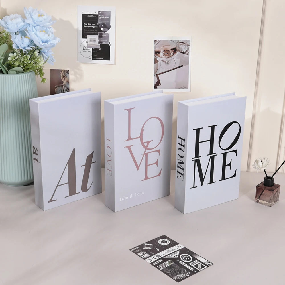 3Pcs Foldable Fashion Fake Books Living Room Decoration Designer Books Coffee Table Ornaments Club Hotel Room Villa Prop Books