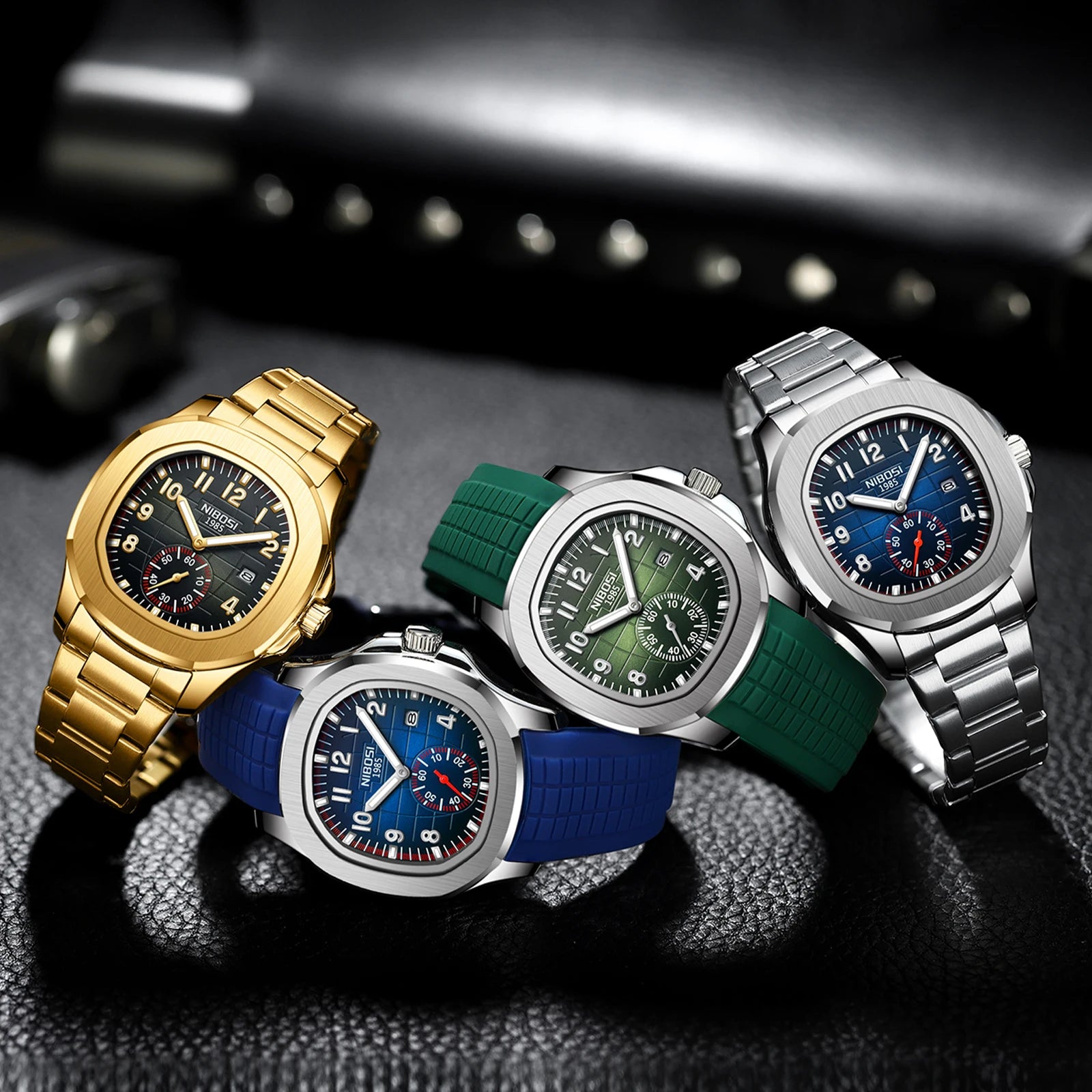 NIBOSI Sport Mens Watches Top Brand Luxury Auto Date Watch Men Waterproof Luminous AQUANAUT Quartz Watches for Men Reloj Hombre