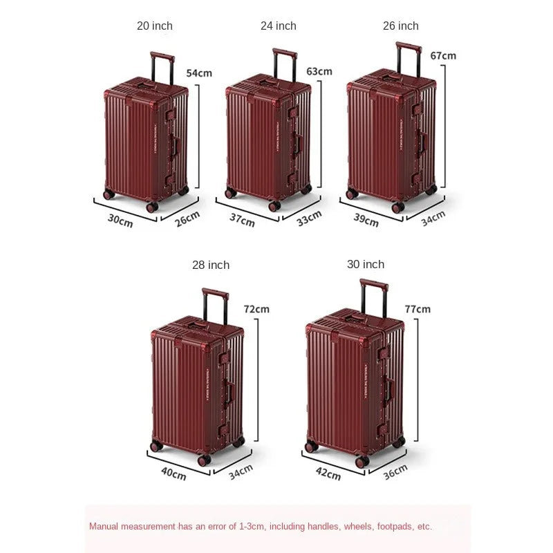 Multifunctional Suitcase Large Capacity 30inch Thickened Sturdy Aluminum Frame Travel Suitcase Trolley Case Extra Large...