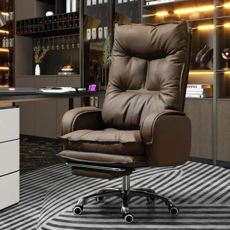 Modern Designer Armchairs Home Lazy Rolling Leather Office Chair Computer Swivel Gaming Accent Chairs Office Furniture k...