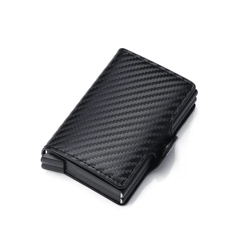 Anti Rfid Carbon Fiber Credit Card Holder Mens 14 Bank Cardholder Case Wallet Metal Minimalist Wallet Money Bag Male Purses
