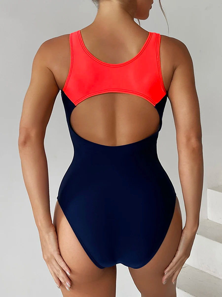 2026 Vintage One Piece Swimsuit Women Racing Swimwear Female Sexy Sports Bodysuit Bathers Bathing Swimming Suit Summer Beachwear