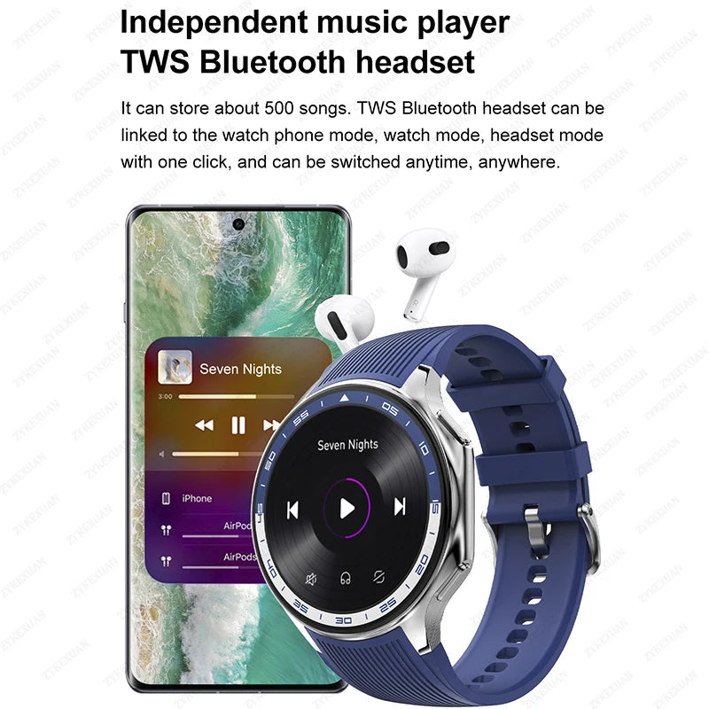 For OPPO Watch X High-End Business Watch Men 32Gb Memory Video Playback Smart Watch Sports Fitness Waterproof Bracelet 2025 New