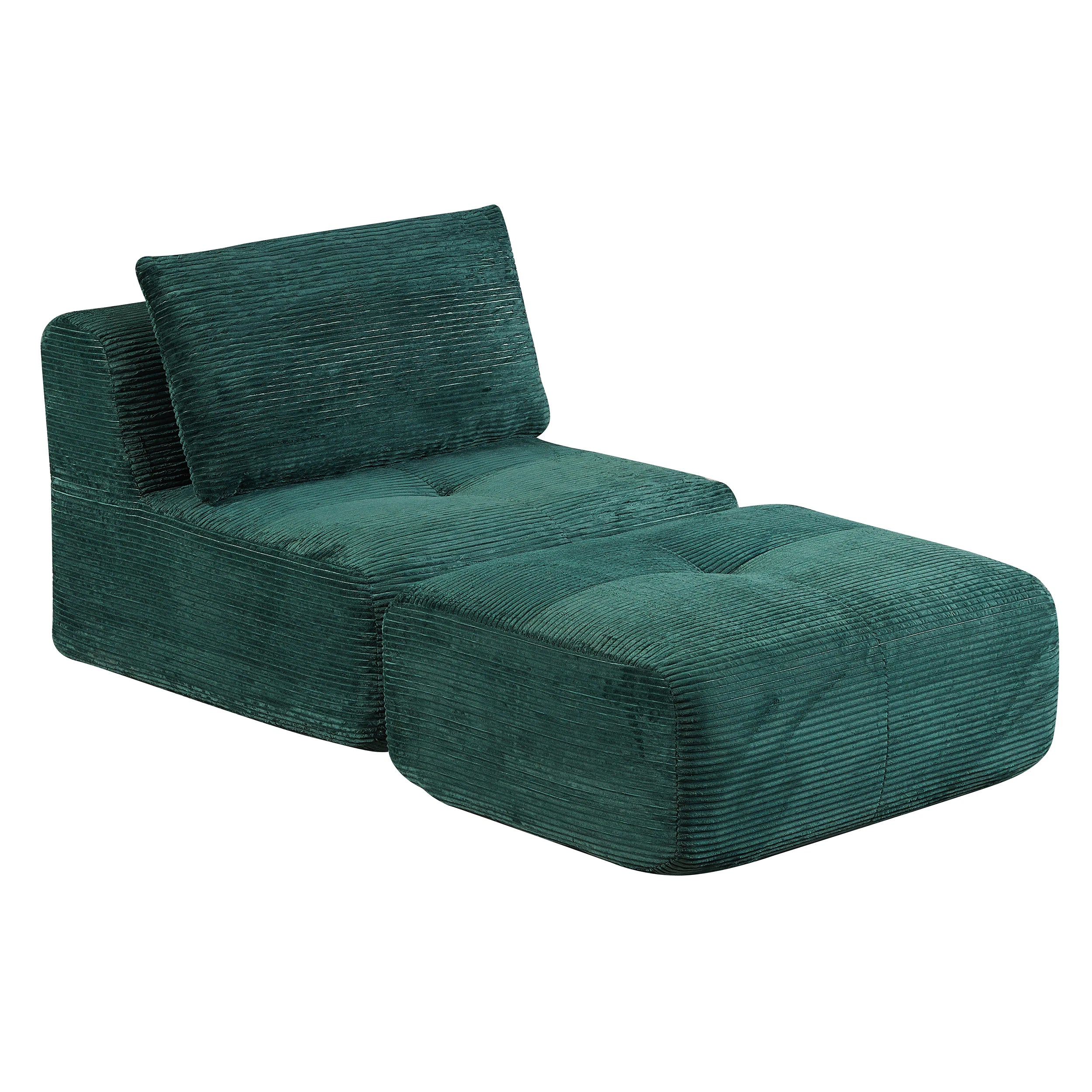 Corduroy Sofa Bed,Comfortable Small Single Sofa,Compression Sofa Seat,Foldable Lounger for Bedroom, Guest Room or Living...