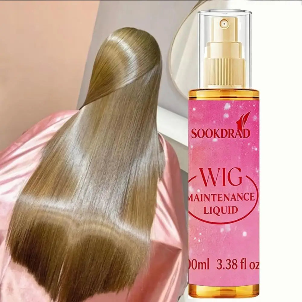 100ml Wig Care Spray Anti-Frizz Smoothing Moisturizing Anti-Tangle Leave-in Conditioner For Wigs Synthetic Hair Smooth and Shine
