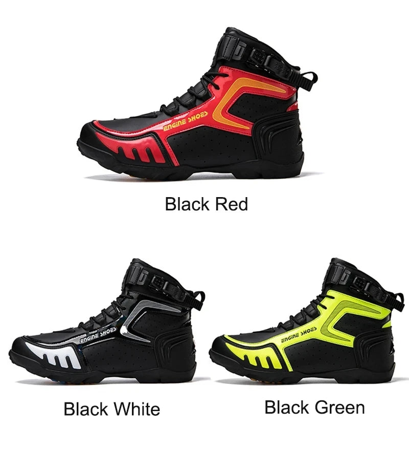 Motorcycle Boots Men Breathable Anti Slip Motorbike Cycling Ankle Length Shoes Man Motorcycle Riding Boots Motos Sports Boot - Kimlud