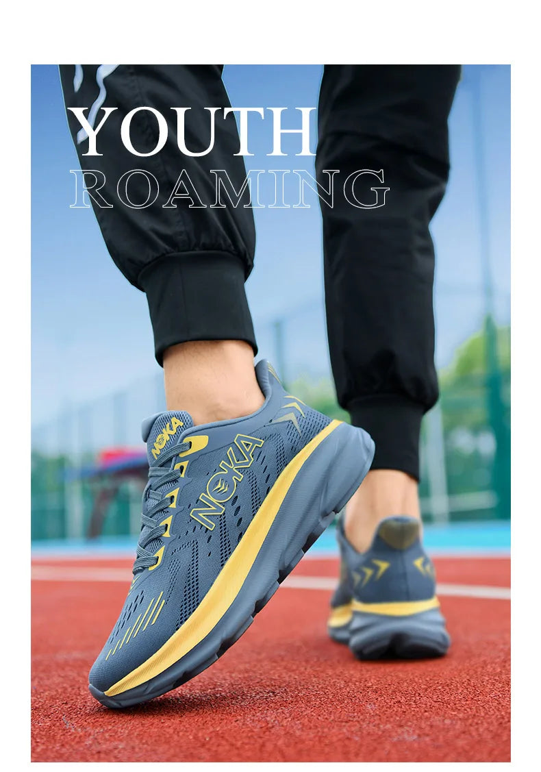 Marathon Carbon Plate Air Cushion Men Sports Running Shoes Breathable Lightweight Women's Comfortable Athletic Nonskid Sneakers - Kimlud