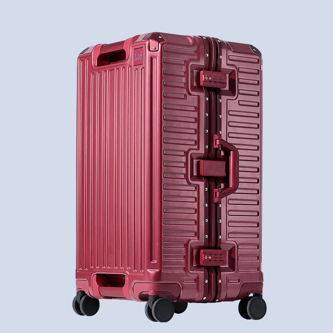 Suitcase Wide Handle Travel Suitcase Men 20 24 26 Carry-On Luggage Women PC Aluminum Frame Trolley Case