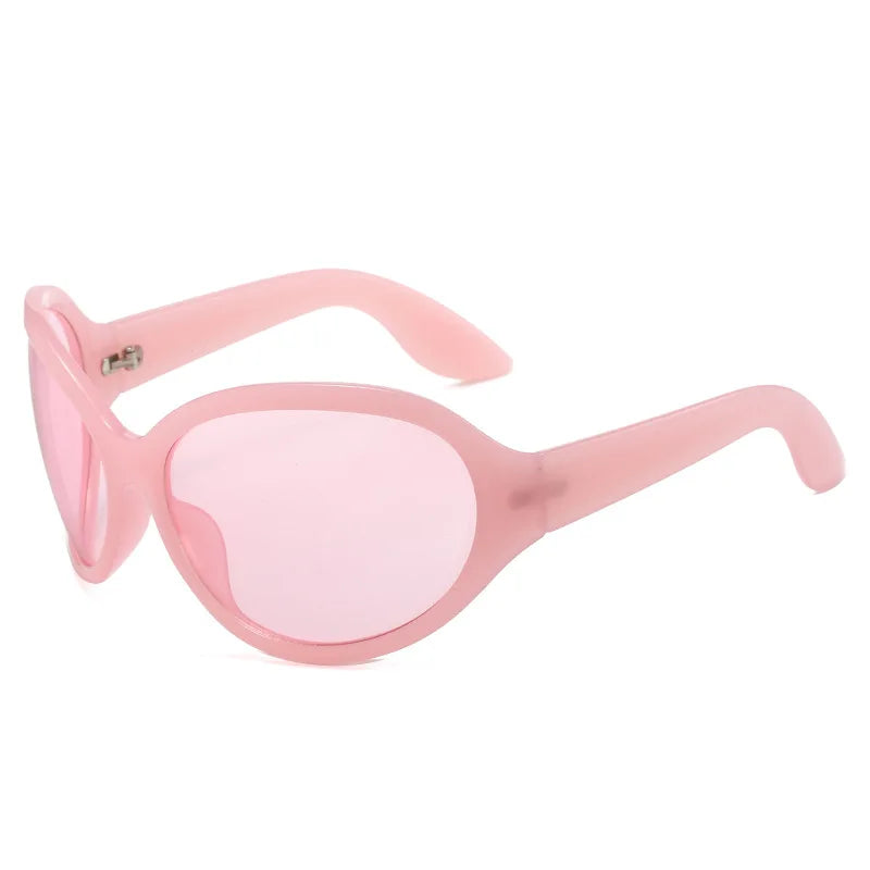 Oversized Punk Oval Sunglasses Y2K Unique Women Men Trend Goggle Sports Sun Glasses Lady Luxury Brand Designer New...