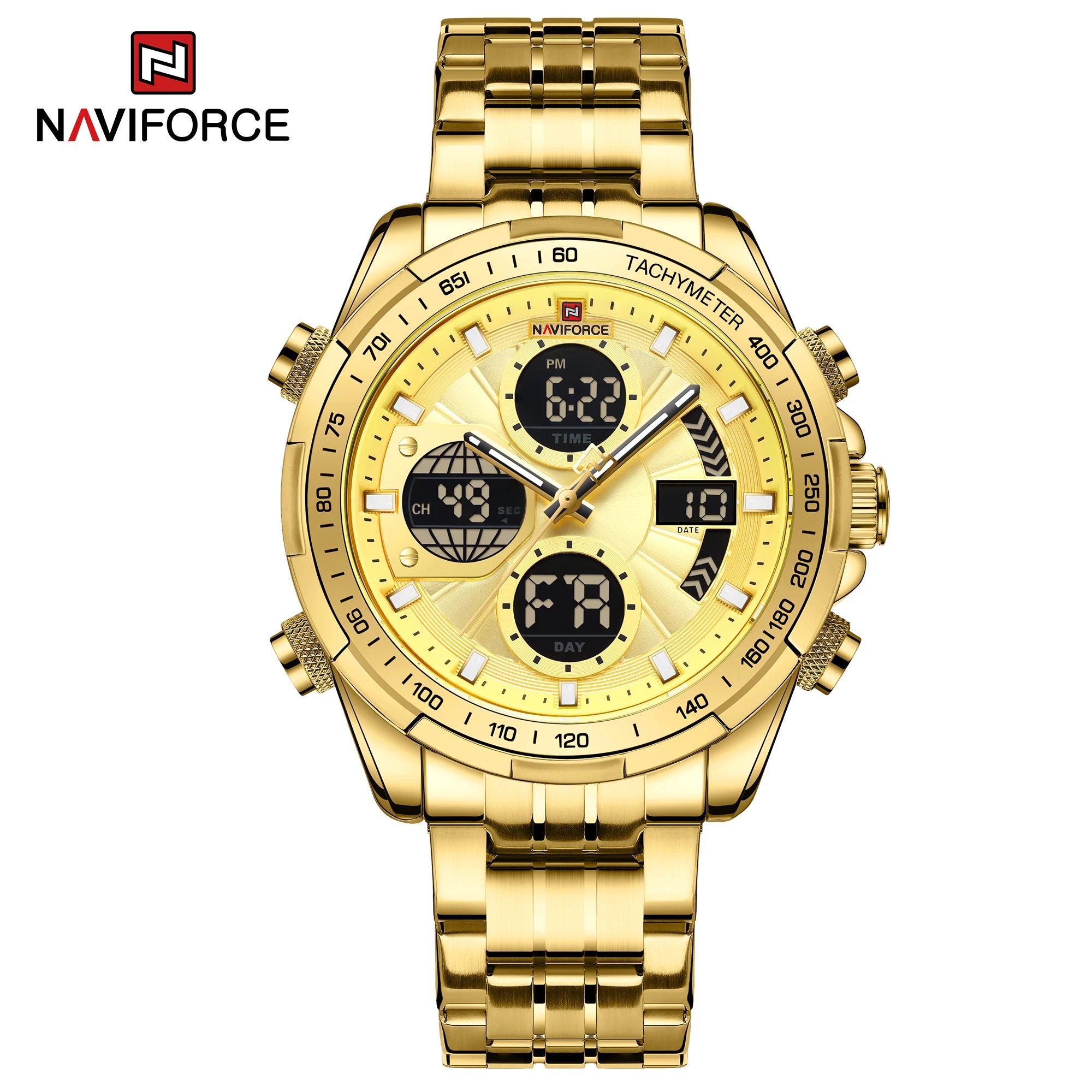 NAVIFORCE Fashion Military Watches for Men Luxury Original Sports Chronograph Watch Waterproof Quartz Clock Digital WristWatch - Kimlud