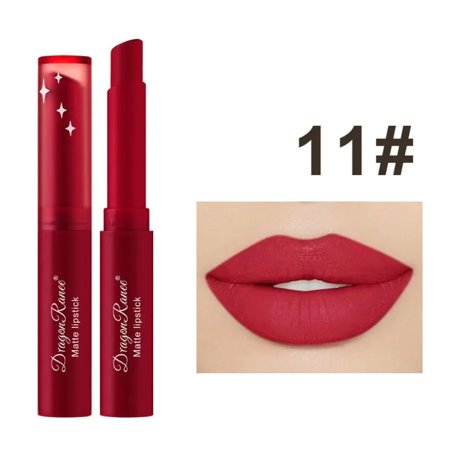 Lipstick Matte Matte Non-Fading Moisturizing European and American Makeup Lipstick Velvet Matte Lipstick Waterproof Not Easy to Fade Matte Lipstick Lipstick