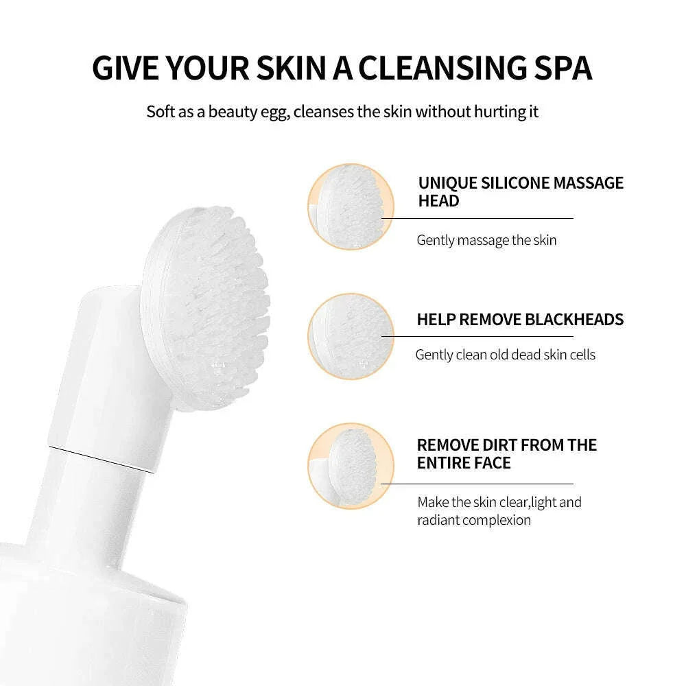 Lakerain 100ml Turmeric Cleansing Mousse Brightening Face Wash Foam Face Cleanser Oil Control Blackhead Remover Skin Cleansing