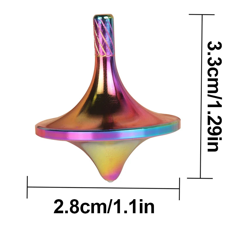 Novelty Spinning Tops Metal Alloy Gyro Silver Steel Spin Forever Mini Desk Table Fun Spinner Toy Game Gifts For Children Adult