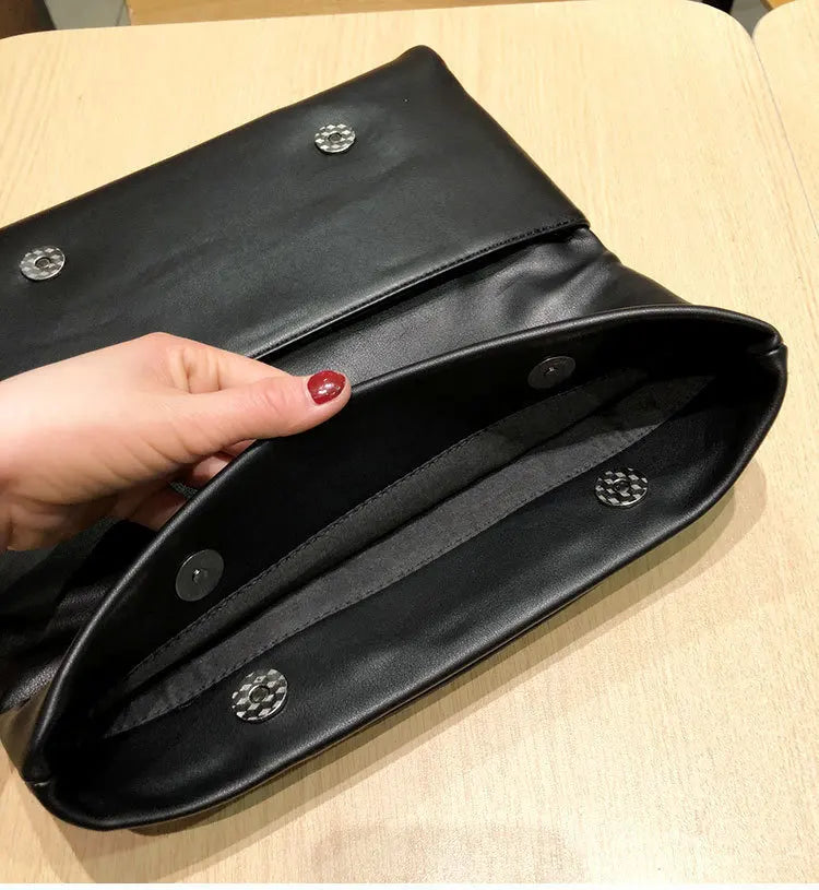 Designer bag clutch party purse bag genuine leather women large big dumplings crimping pillow bag pouch Cloud Bags