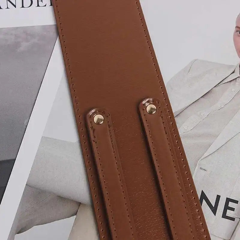 LANMREM Fashion PU Leather Belt Irregular Cowhide Waist Women's Decorative Suit Dress Sweater Waist Belts 2025 New...
