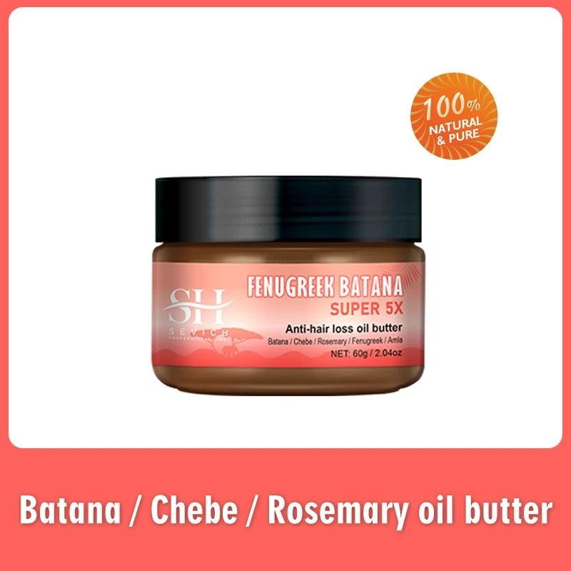 Naturals Anti-Hair Loss Oil Super 5x set African fast hair growth Chebe Batana oil butter Fenugreek hair regrowth treatment