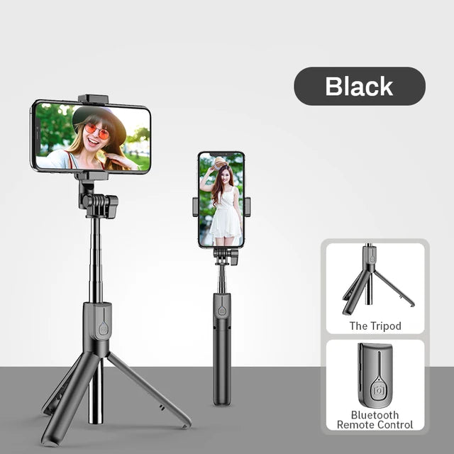 4in1 Wireless bluetooth compatible Selfie Stick LED Ring light Extendable Handheld Monopod Live Tripod for iPhone Android