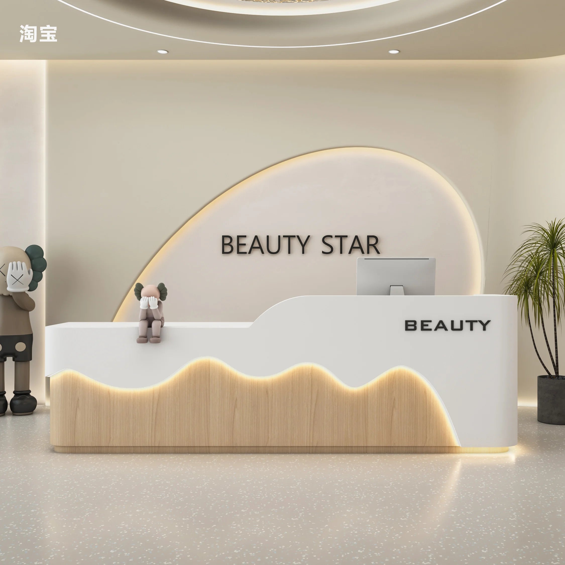 Executive Curved Reception Desks White Design Best Display Reception Desks Shelves Beauty Comptoire Accueil Commercial Furniture