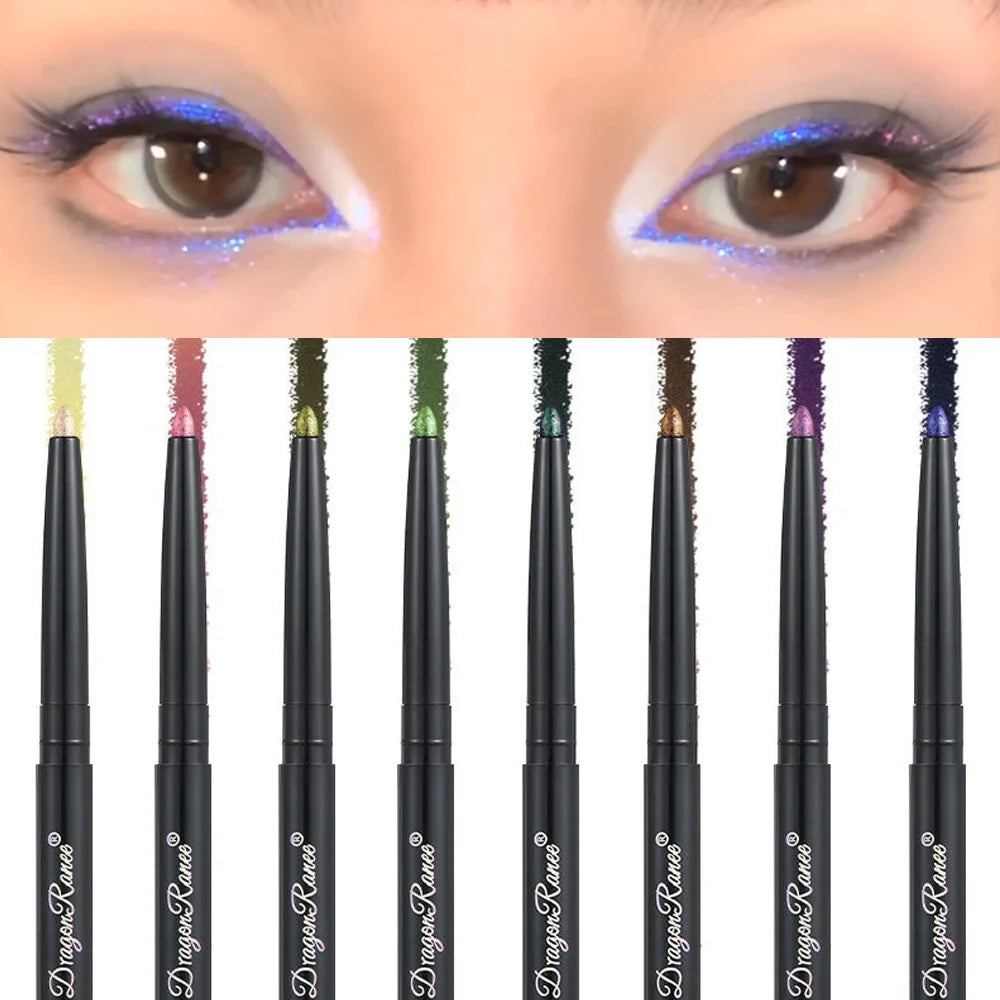 Pearlescent Aurora Eyeliner Pencil Waterproof Blue Purple Diamond Glitter Eye Shadow Metallic Chrome Lying Silkworm Eyes Makeup