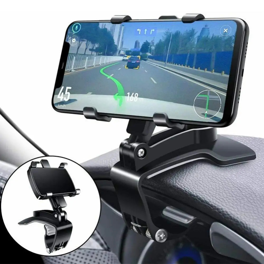 Multifunctional Car Mobile Phone Holder 360° Rotatable Dashboard Car Phone Mount Holder Easy Clip GPS Support Car Accessories