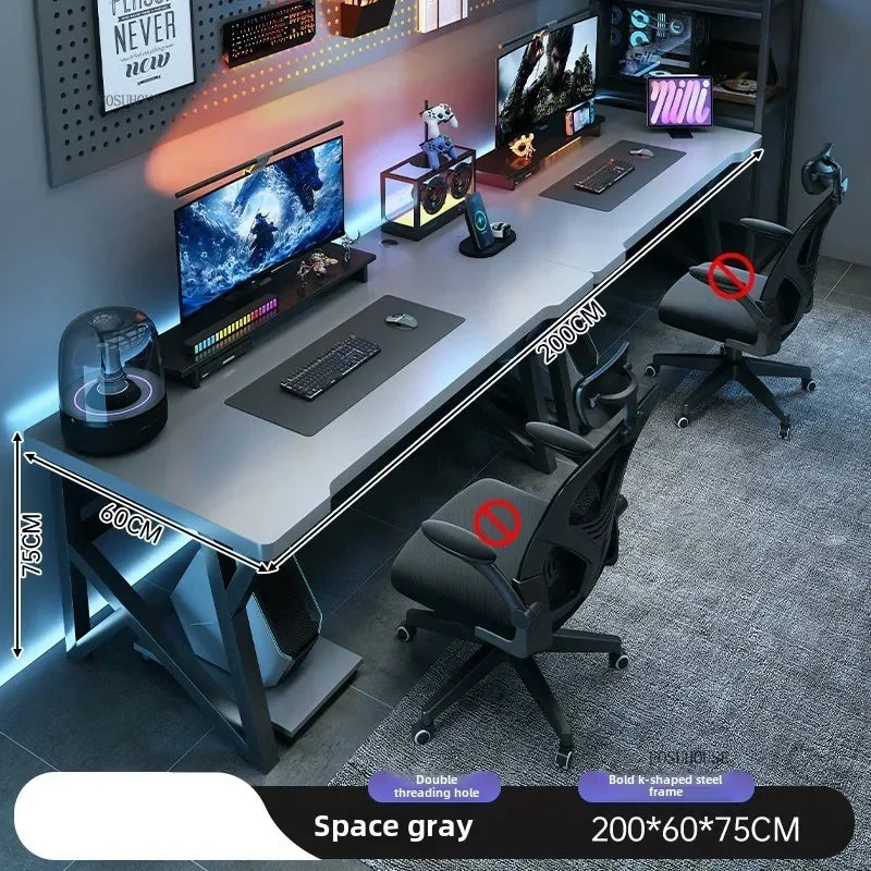 Modern Double Computer Desks Home Desktop E-sports Gaming Table Bedroom Simple Desk Student Study Tables Office Furniture EE Z - Kimlud