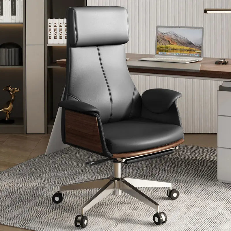 High end boss chair, genuine leather office chair, CEO computer, ergonomic, sedentary, swivel chair that can be reclined...