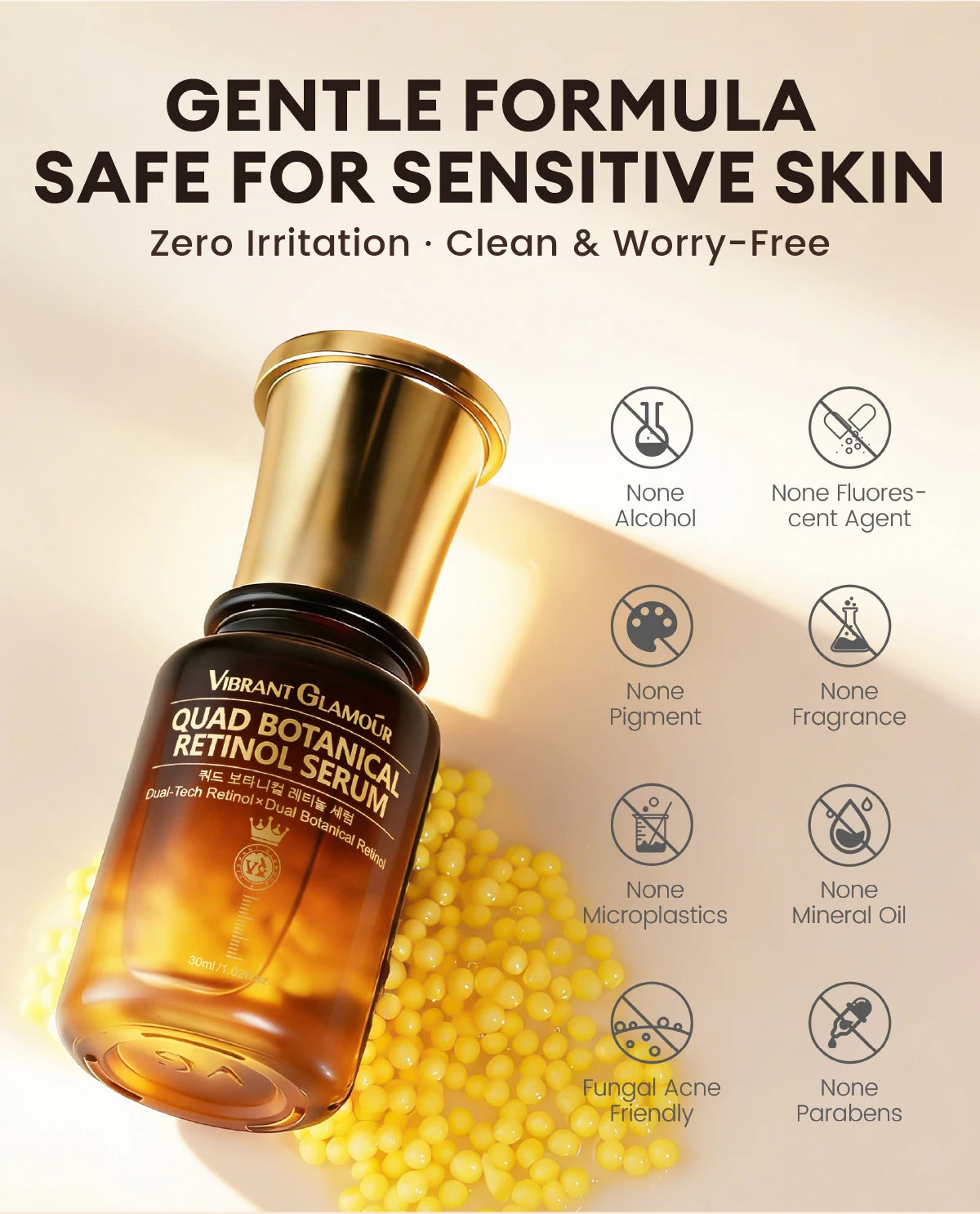 VIBRANT GLAMOUR Quadruple Plant Retinol 3.0 Serum And Cream Set Night Anti-Wrinkle Firming Korean Skincare Products |...