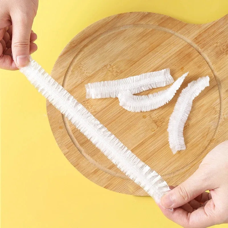 Disposable Food Cover Saran Wrap Bowel Cover Food Grade Fresh-keeping Plastic Bag Kitchen Storage Accessories