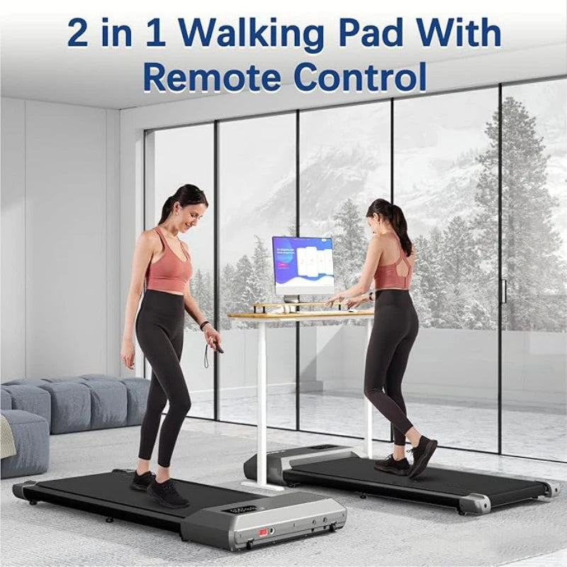 300lbs Treadmill for Home 2.5HP Treadmills Walking Pad LCD Digital Data Display 2in1 Walking Running Fitness Exercise Machine - Kimlud