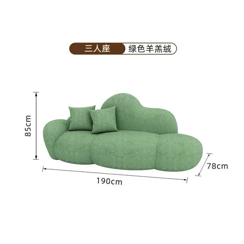 Lambswool Modern Sofa Mid Century White Italiano Plus Size Relax Couch Minimalist Luxury Design Muebles Para El Hogar...