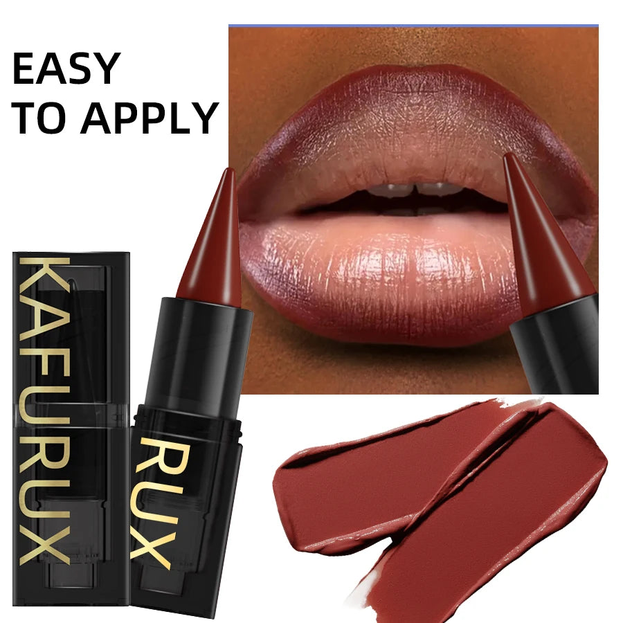 15-colors sexy red lipstick pen waterproof matte contour tint lipstick long lasting lip glaze brown lipliner pencil lip makeup