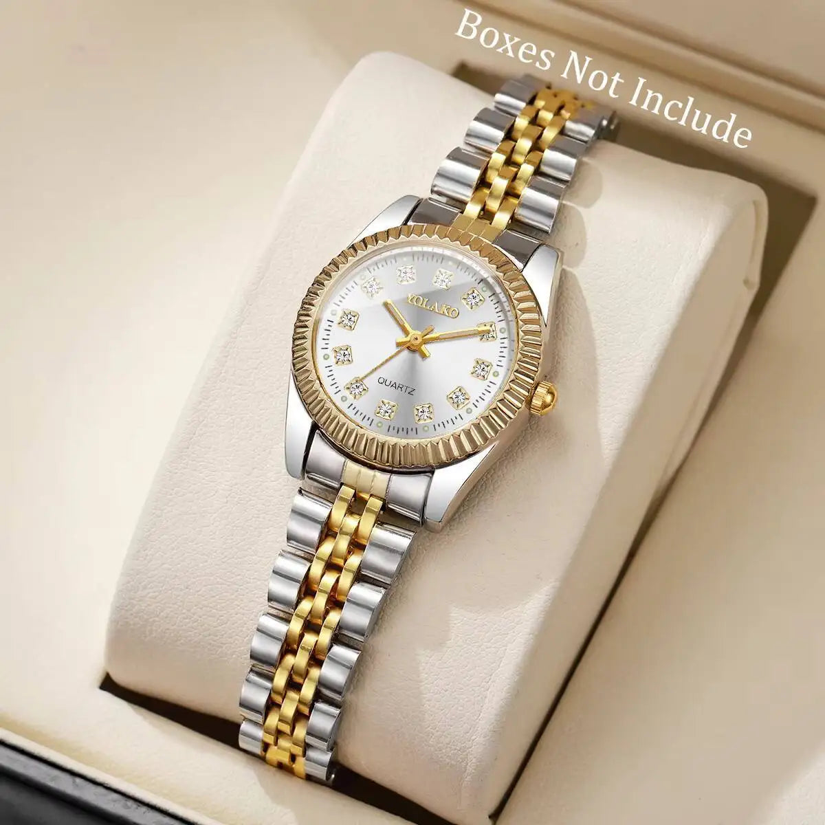 Luxury Rhinestone Women Watches Stainless Steel Band Quartz Wristwatch Clock Gift Reloj Mujer(Without Box)