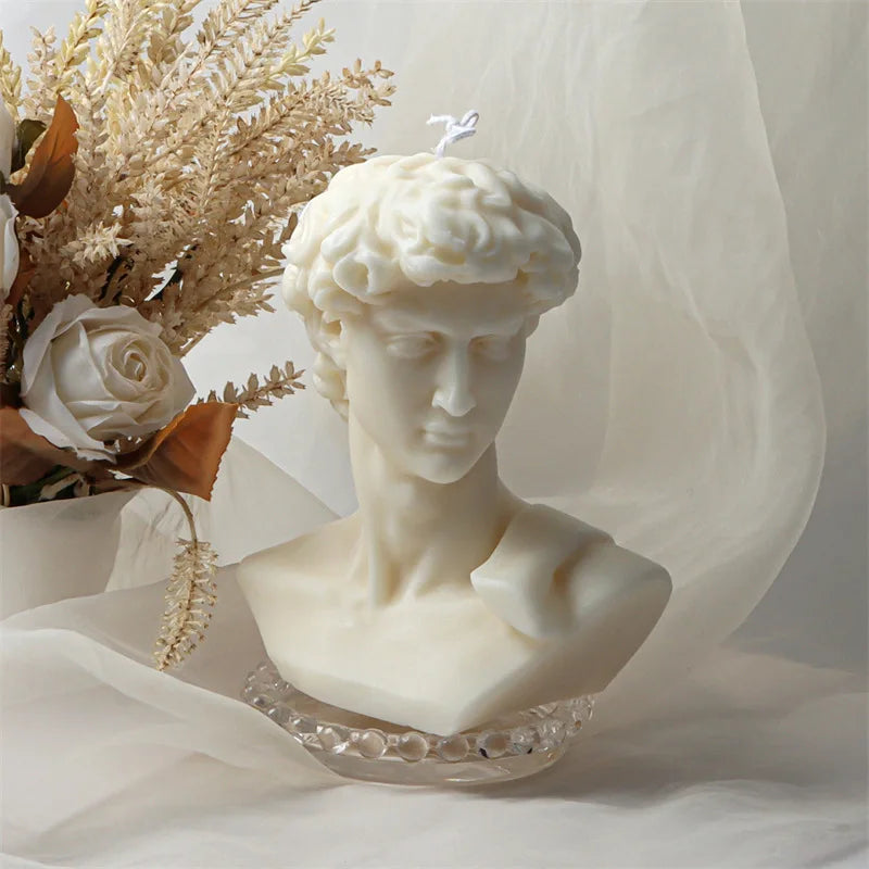 Fruit scented candles, natural plant scented white tea, lavender, David sculpted Aromatherapy candles 4.5X6.5cm