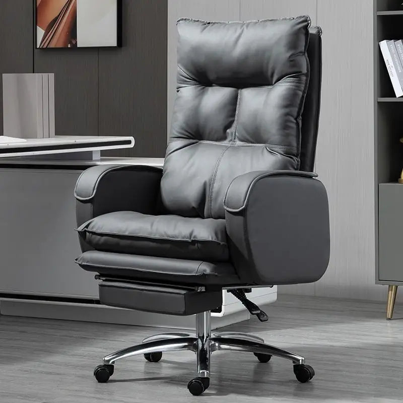 Ergonomic Executive Office Chair High Back Boss Chair Comfortable Swivel Computer Study Desk Reclining Sofa Chair |...