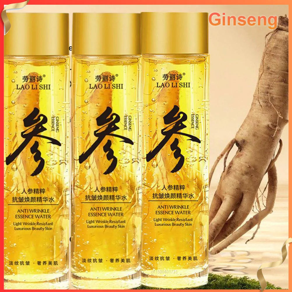 Ginseng Face Serum Lifting Firming Anti-aging Essential Oil Anti Wrinkle Fade Fine Line Nourishing Moisturizing Skin Care 120ml