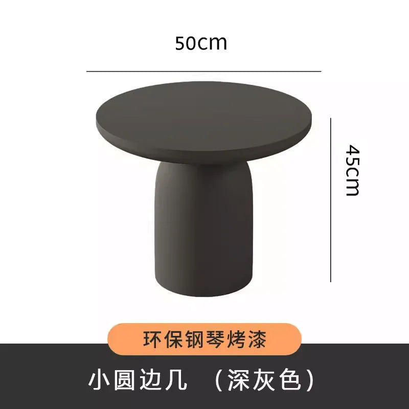 Italian Luxury Coffee Table Round Minimalist Living Room Aesthetic Coffee Table Service Simple Mesa Auxiliar Home Furniture