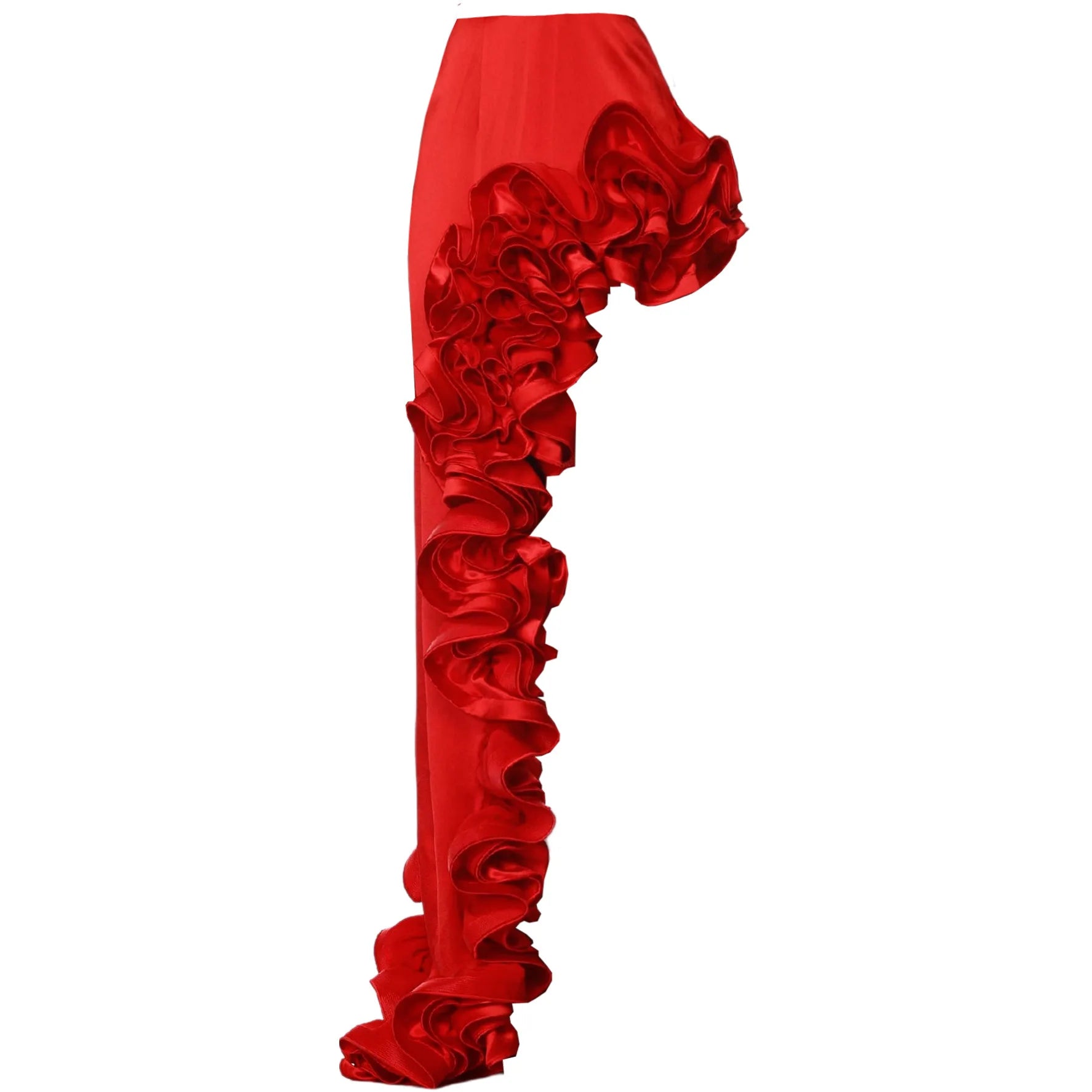 CM.YAYA Women Sets Streetwear 2 Two-piece Suits Sexy Beach Holiday Ruffles Asymmetrical V-neck Bodysuit+Long Skirts Bikinis Sets