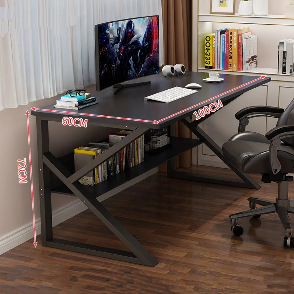 *- Factory Direct Sale Customized Home Office Furniture Upgraded Steel Frame Player Gaming Tables K-shaped Leg Computer Desk - Kimlud