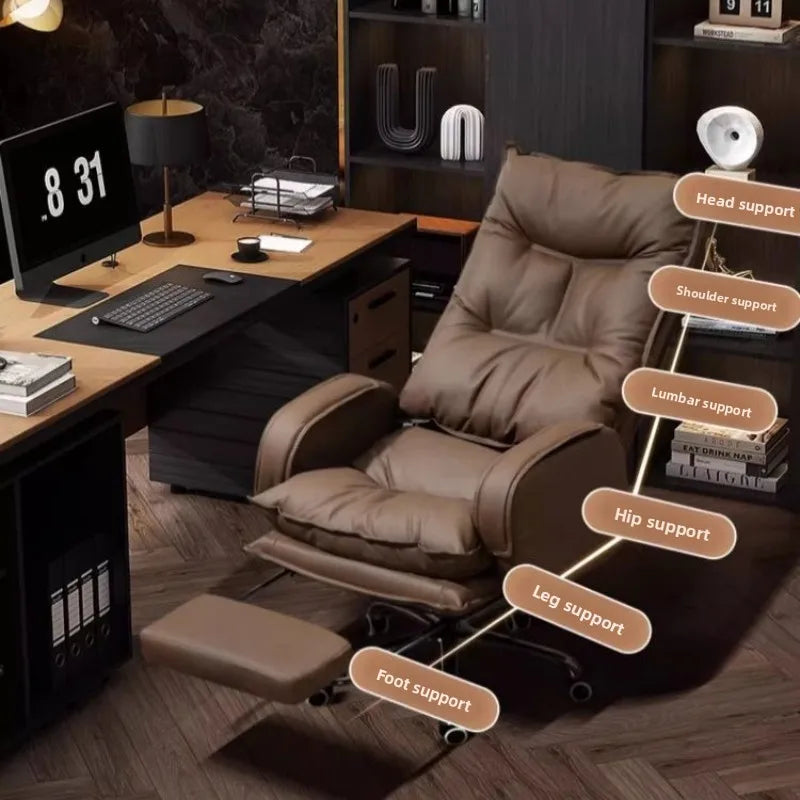 comfortable sedentary Boss chair office business ergonomic Computer chair on wheels Relax bureaustoel ergonomisch...