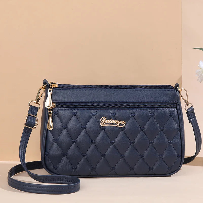 Embroidery Messenger Bags Women Leather Handbags Bags for Women Sac a Main Ladies hair ball Hand Bag - Kimlud