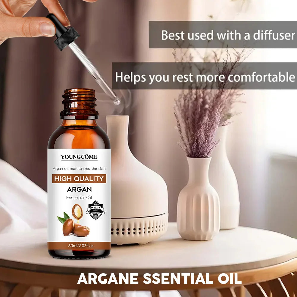 Argan Oil Soft Moisturize Body Skin Adds Shine Enhances natural luster for healthy-looking hair Repairs Damage...