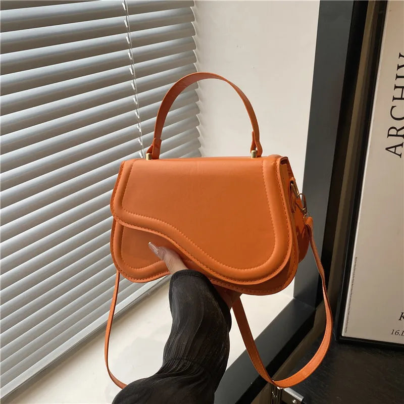 Vintage PU Leather Crossbody Bags for Women Fashion Female Shoulder Tote Phone Square High Quality Designer Design Handbags